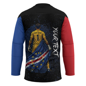 Cape Verde Goalkeeper Personalized Hockey Jersey 40 Years Old 27 Shots Zero Goals Vintage