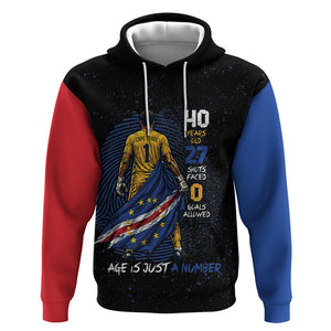 Cape Verde Goalkeeper Personalized Hoodie 40 Years Old 27 Shots Zero Goals Vintage