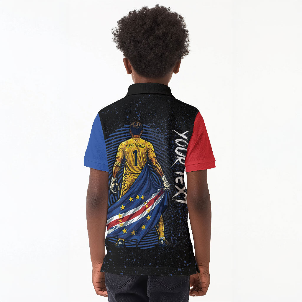 Cape Verde Goalkeeper Personalized Kid Polo Shirt 40 Years Old 27 Shots Zero Goals Vintage
