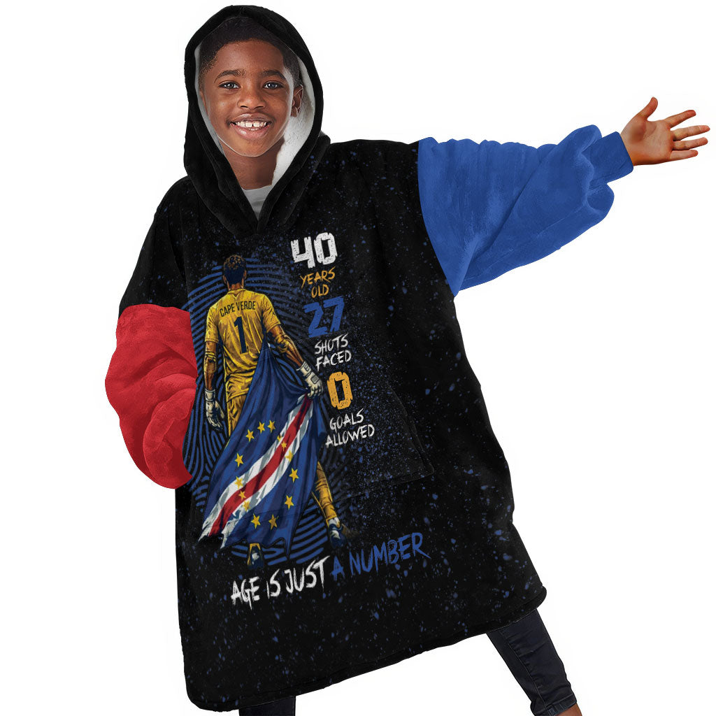 Cape Verde Goalkeeper Personalized Kid Wearable Blanket Hoodie 40 Years Old 27 Shots Zero Goals Vintage