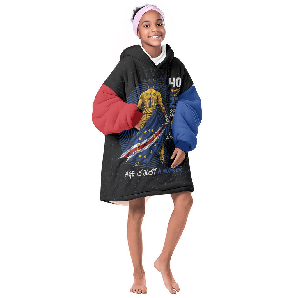 Cape Verde Goalkeeper Personalized Kid Wearable Blanket Hoodie 40 Years Old 27 Shots Zero Goals Vintage