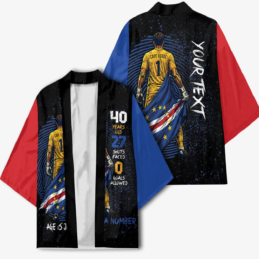 Cape Verde Goalkeeper Personalized Kimono 40 Years Old 27 Shots Zero Goals Vintage