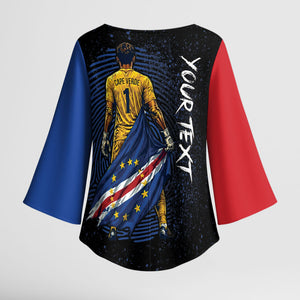 Cape Verde Goalkeeper Personalized Kimono Sleeve Blouse 40 Years Old 27 Shots Zero Goals Vintage