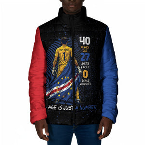 Cape Verde Goalkeeper Personalized Padded Jacket 40 Years Old 27 Shots Zero Goals Vintage