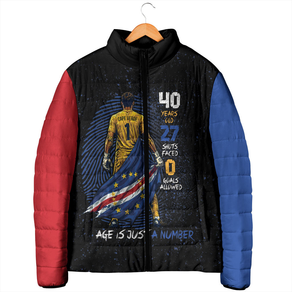 Cape Verde Goalkeeper Personalized Padded Jacket 40 Years Old 27 Shots Zero Goals Vintage