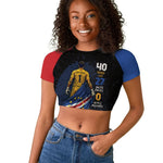Cape Verde Goalkeeper Personalized Raglan Cropped T shirt 40 Years Old 27 Shots Zero Goals Vintage