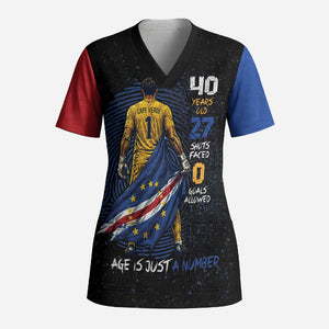 Cape Verde Goalkeeper Personalized Scrub Top 40 Years Old 27 Shots Zero Goals Vintage