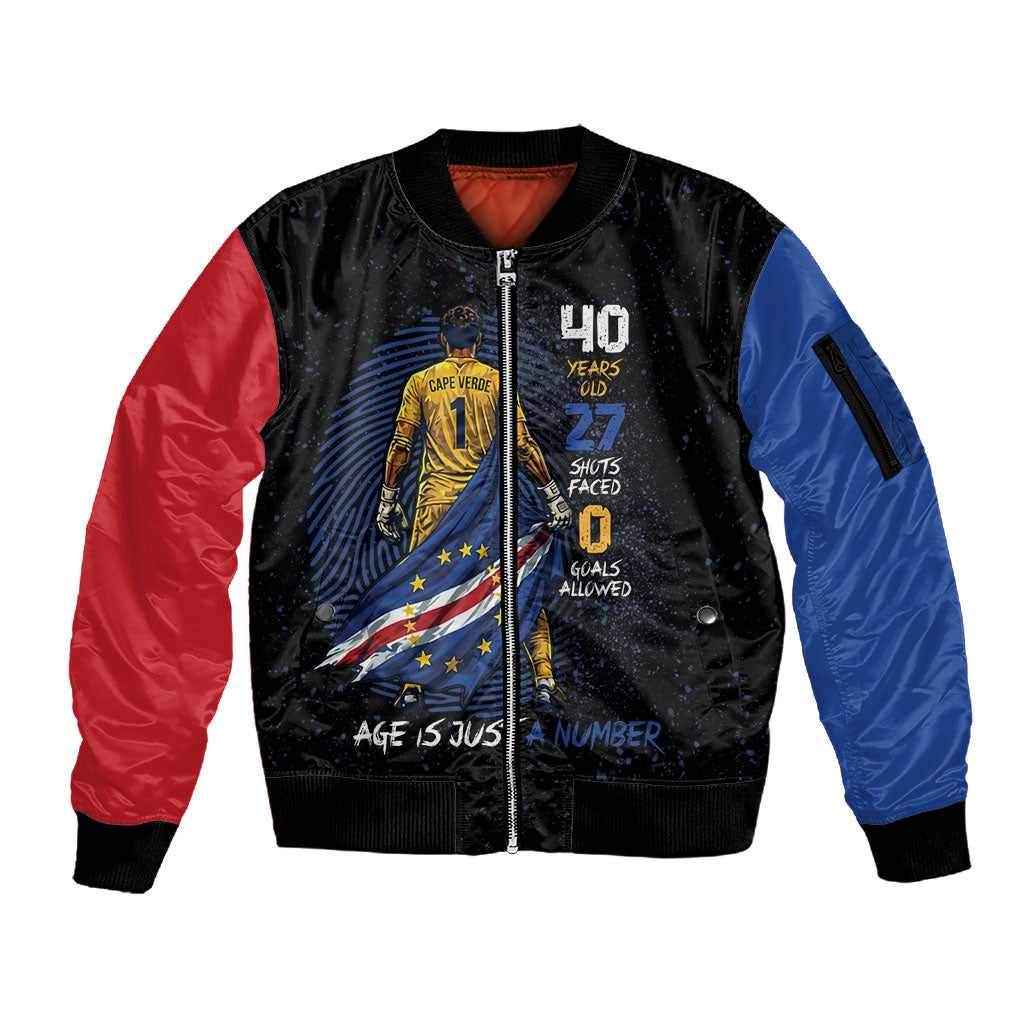Cape Verde Goalkeeper Personalized Sleeve Zip Bomber Jacket 40 Years Old 27 Shots Zero Goals Vintage