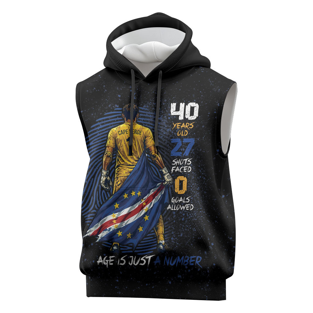 Cape Verde Goalkeeper Personalized Sleeveless Hoodie 40 Years Old 27 Shots Zero Goals Vintage
