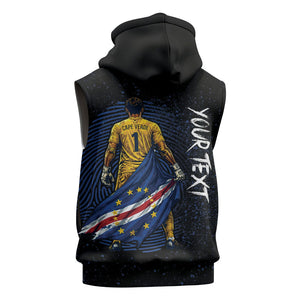 Cape Verde Goalkeeper Personalized Sleeveless Hoodie 40 Years Old 27 Shots Zero Goals Vintage