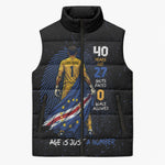 Cape Verde Goalkeeper Personalized Sleeveless Puffer Jacket 40 Years Old 27 Shots Zero Goals Vintage
