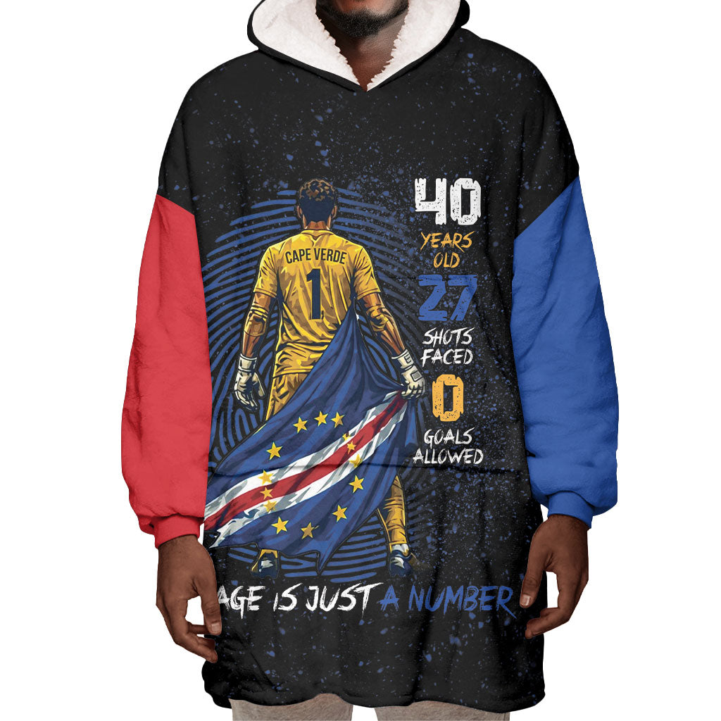 Cape Verde Goalkeeper Personalized Wearable Blanket Hoodie 40 Years Old 27 Shots Zero Goals Vintage