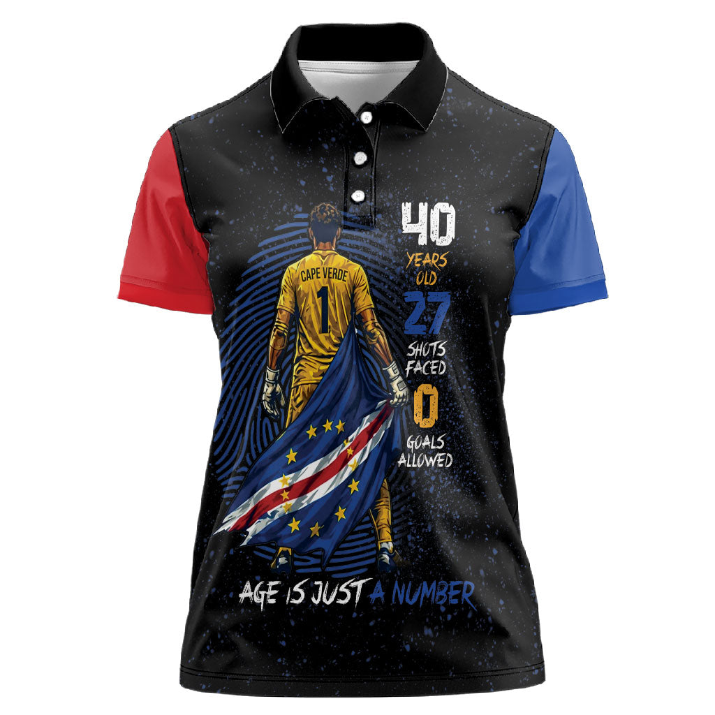 Cape Verde Goalkeeper Personalized Women Polo Shirt 40 Years Old 27 Shots Zero Goals Vintage