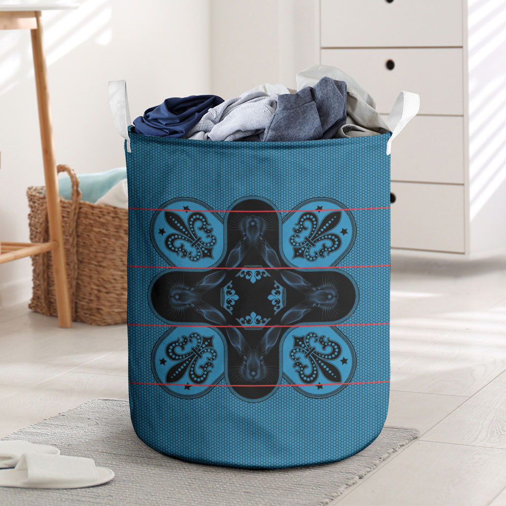 Bafokeng Rabbit Crown Palesa ea kharanium Laundry Basket Blue Seanamarena Basotho Blanket Inspired