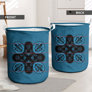 Bafokeng Rabbit Crown Palesa ea kharanium Laundry Basket Blue Seanamarena Basotho Blanket Inspired