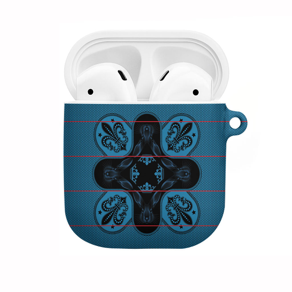 Bafokeng Rabbit Crown Palesa ea kharanium AirPods Case Blue Seanamarena Basotho Blanket Inspired