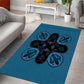 Bafokeng Rabbit Crown Palesa ea kharanium Area Rug Blue Seanamarena Basotho Blanket Inspired