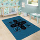 Bafokeng Rabbit Crown Palesa ea kharanium Area Rug Blue Seanamarena Basotho Blanket Inspired