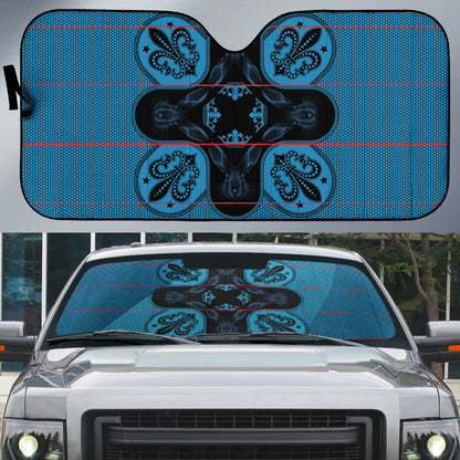 Bafokeng Rabbit Crown Palesa ea kharanium Auto Sun Shade Blue Seanamarena Basotho Blanket Inspired