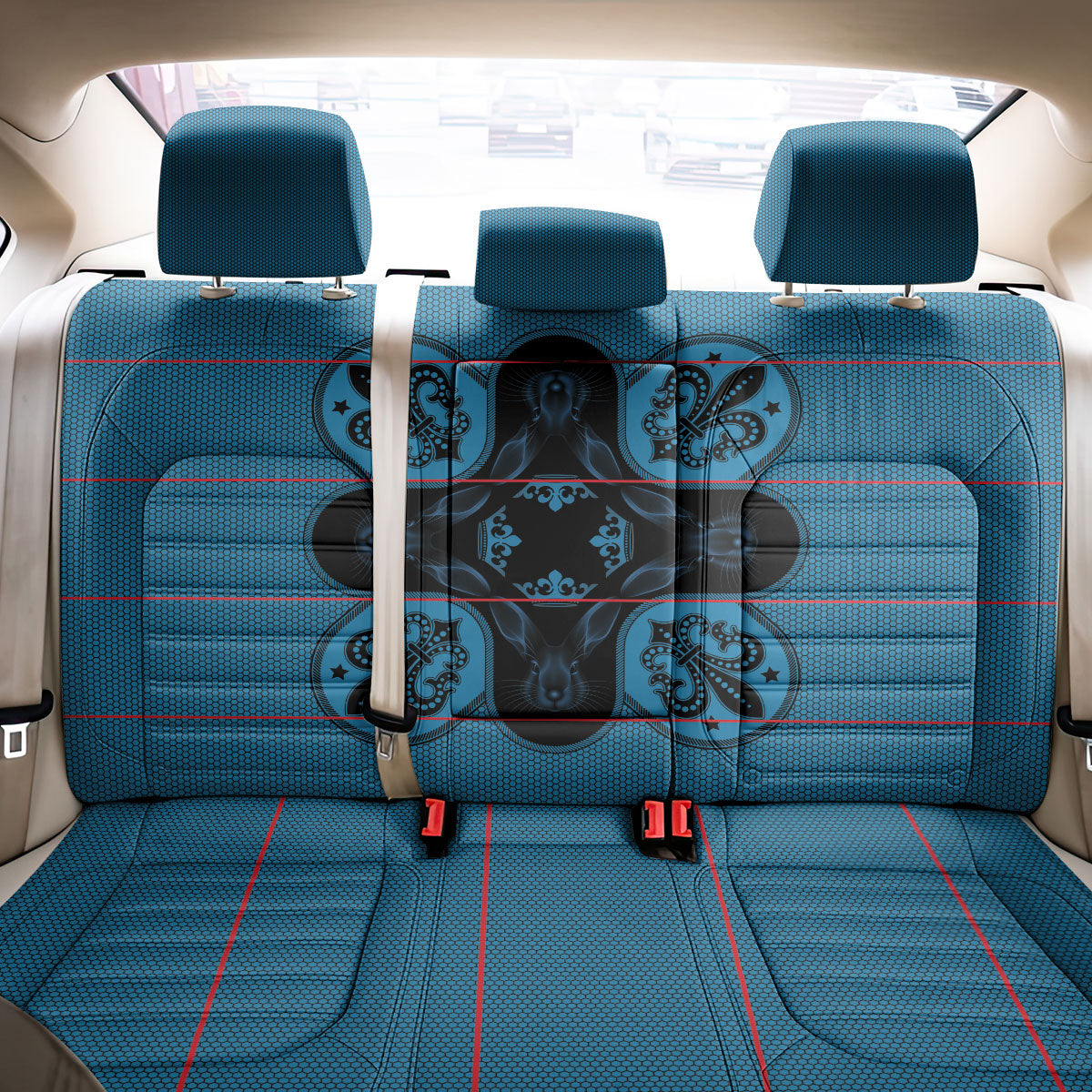 Bafokeng Rabbit Crown Palesa ea kharanium Back Car Seat Cover Blue Seanamarena Basotho Blanket Inspired