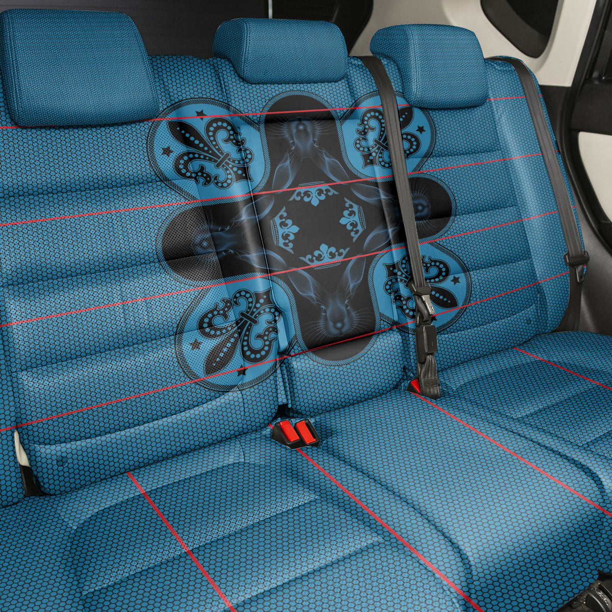 Bafokeng Rabbit Crown Palesa ea kharanium Back Car Seat Cover Blue Seanamarena Basotho Blanket Inspired