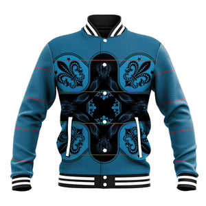 Bafokeng Rabbit Crown Palesa ea kharanium Baseball Jacket Blue Seanamarena Basotho Blanket Inspired