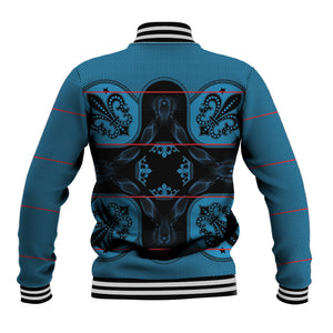 Bafokeng Rabbit Crown Palesa ea kharanium Baseball Jacket Blue Seanamarena Basotho Blanket Inspired