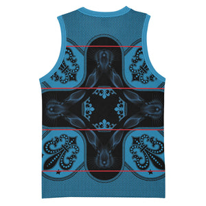 Bafokeng Rabbit Crown Palesa ea kharanium Basketball Jersey Blue Seanamarena Basotho Blanket Inspired