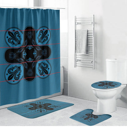 Bafokeng Rabbit Crown Palesa ea kharanium Bathroom Set Blue Seanamarena Basotho Blanket Inspired