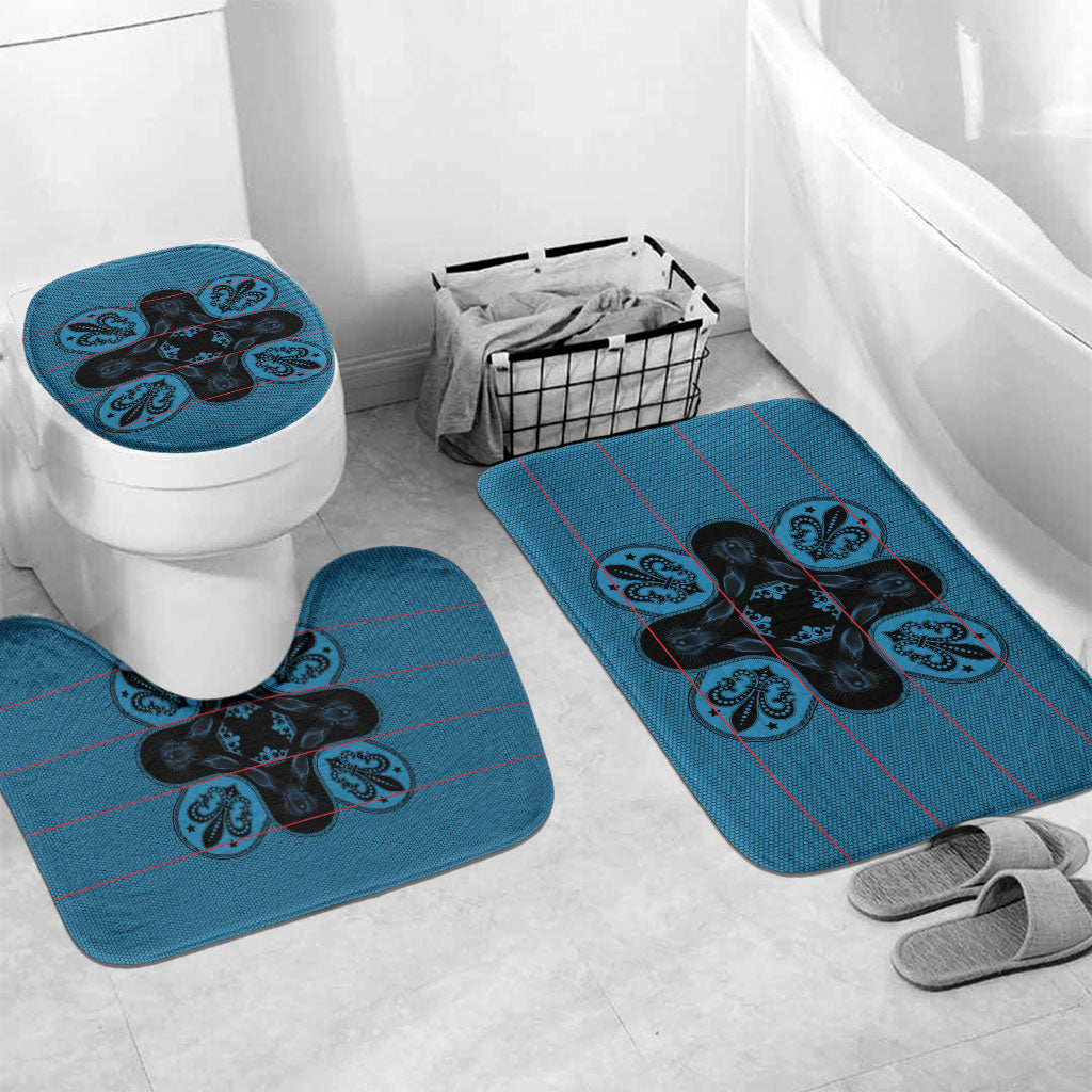 Bafokeng Rabbit Crown Palesa ea kharanium Bathroom Set Blue Seanamarena Basotho Blanket Inspired