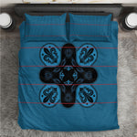Bafokeng Rabbit Crown Palesa ea kharanium Bedding Set Blue Seanamarena Basotho Blanket Inspired