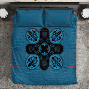 Bafokeng Rabbit Crown Palesa ea kharanium Bedding Set Blue Seanamarena Basotho Blanket Inspired