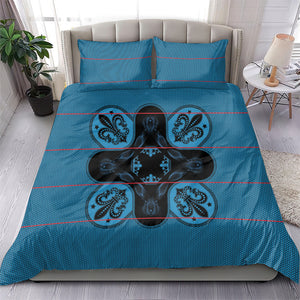 Bafokeng Rabbit Crown Palesa ea kharanium Bedding Set Blue Seanamarena Basotho Blanket Inspired