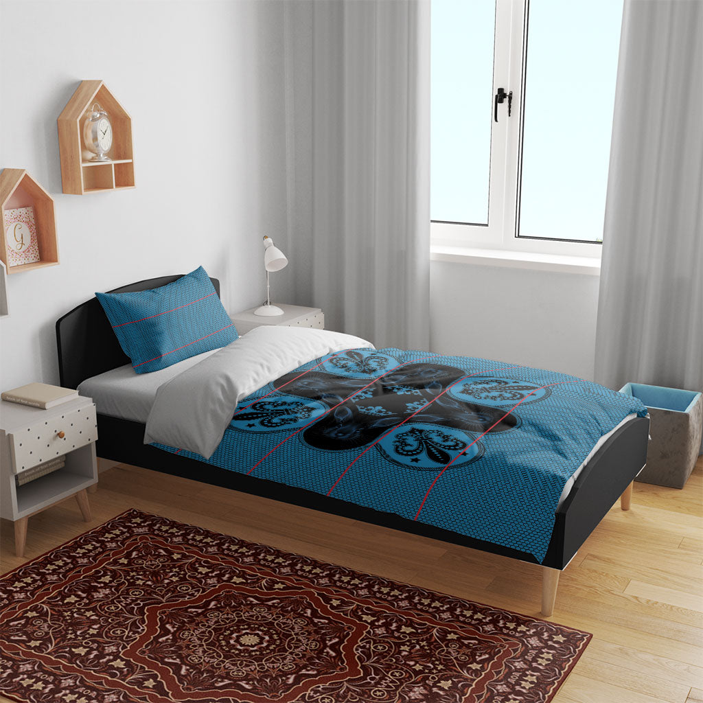 Bafokeng Rabbit Crown Palesa ea kharanium Bedding Set Blue Seanamarena Basotho Blanket Inspired