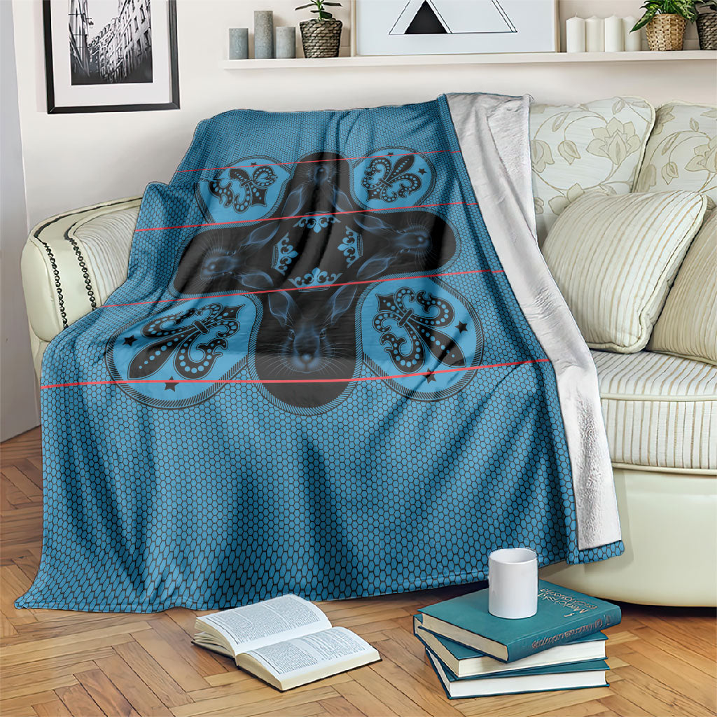 Bafokeng Rabbit Crown Palesa ea kharanium Blanket Blue Seanamarena Basotho Blanket Inspired