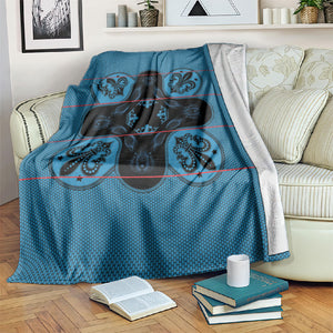 Bafokeng Rabbit Crown Palesa ea kharanium Blanket Blue Seanamarena Basotho Blanket Inspired