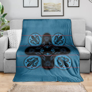 Bafokeng Rabbit Crown Palesa ea kharanium Blanket Blue Seanamarena Basotho Blanket Inspired