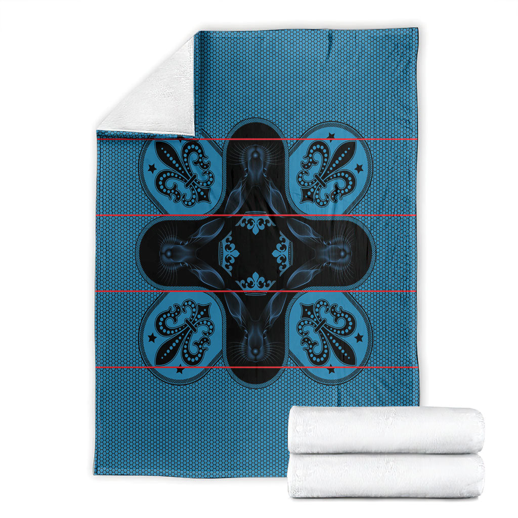 Bafokeng Rabbit Crown Palesa ea kharanium Blanket Blue Seanamarena Basotho Blanket Inspired