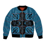 Bafokeng Rabbit Crown Palesa ea kharanium Bomber Jacket Blue Seanamarena Basotho Blanket Inspired