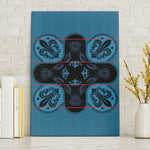 Bafokeng Rabbit Crown Palesa ea kharanium Canvas Wall Art Blue Seanamarena Basotho Blanket Inspired