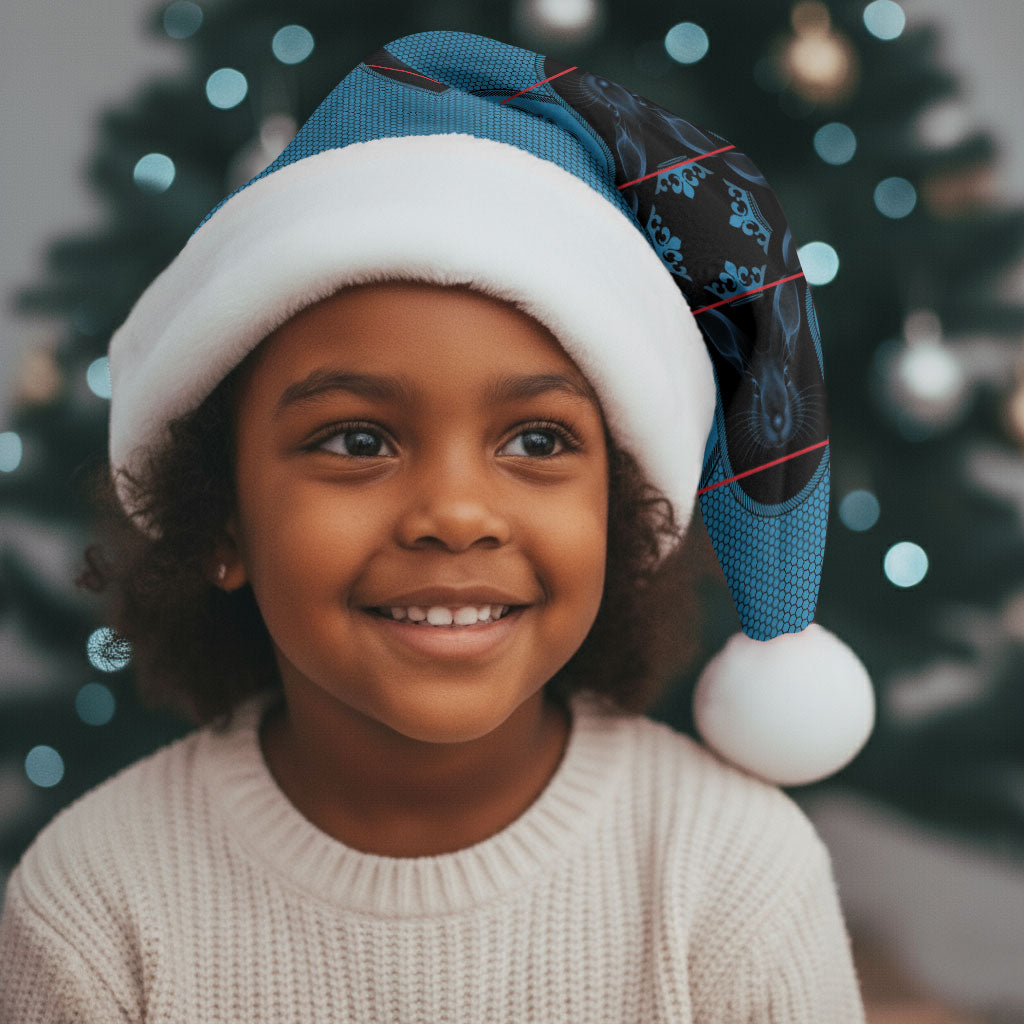Bafokeng Rabbit Crown Palesa ea kharanium Christmas Santa Hat Blue Seanamarena Basotho Blanket Inspired