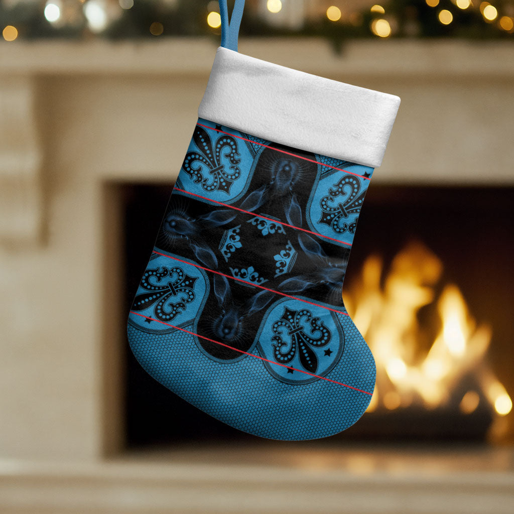 Bafokeng Rabbit Crown Palesa ea kharanium Christmas Stocking Blue Seanamarena Basotho Blanket Inspired