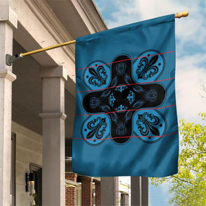 Bafokeng Rabbit Crown Palesa ea kharanium Garden Flag Blue Seanamarena Basotho Blanket Inspired