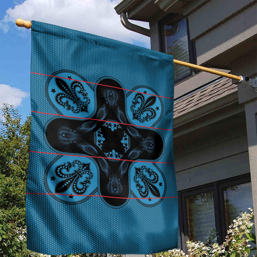 Bafokeng Rabbit Crown Palesa ea kharanium Garden Flag Blue Seanamarena Basotho Blanket Inspired