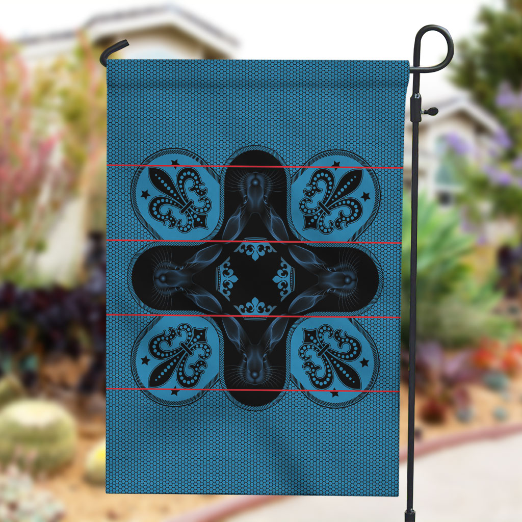 Bafokeng Rabbit Crown Palesa ea kharanium Garden Flag Blue Seanamarena Basotho Blanket Inspired