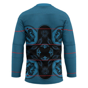 Bafokeng Rabbit Crown Palesa ea kharanium Hockey Jersey Blue Seanamarena Basotho Blanket Inspired