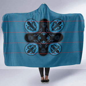 Bafokeng Rabbit Crown Palesa ea kharanium Hooded Blanket Blue Seanamarena Basotho Blanket Inspired