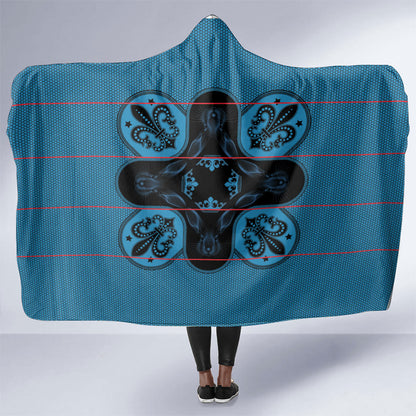 Bafokeng Rabbit Crown Palesa ea kharanium Hooded Blanket Blue Seanamarena Basotho Blanket Inspired
