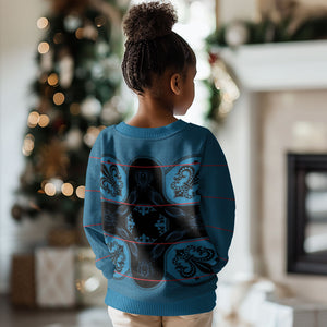Bafokeng Rabbit Crown Palesa ea kharanium Kid Ugly Christmas Sweater Blue Seanamarena Basotho Blanket Inspired