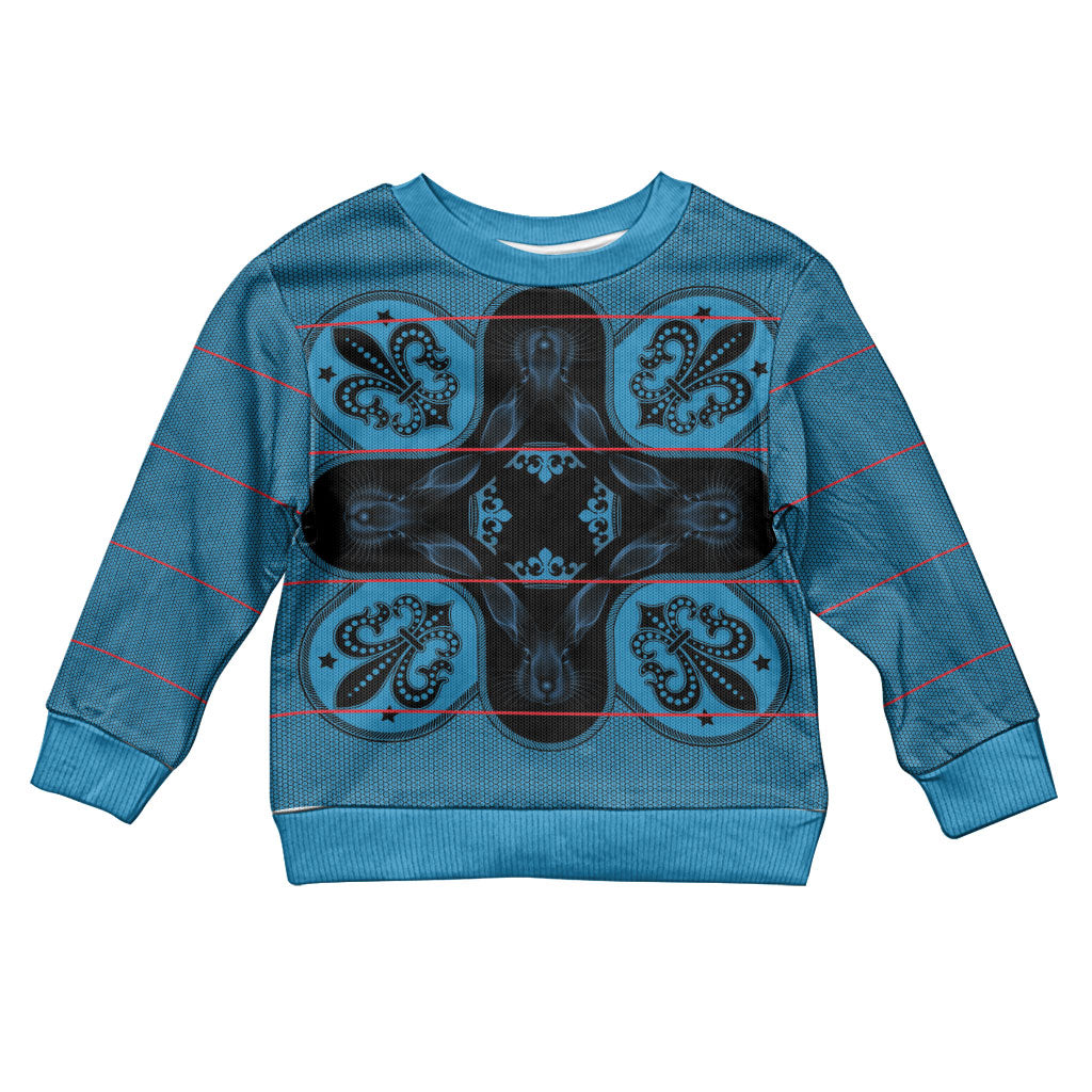 Bafokeng Rabbit Crown Palesa ea kharanium Kid Ugly Christmas Sweater Blue Seanamarena Basotho Blanket Inspired